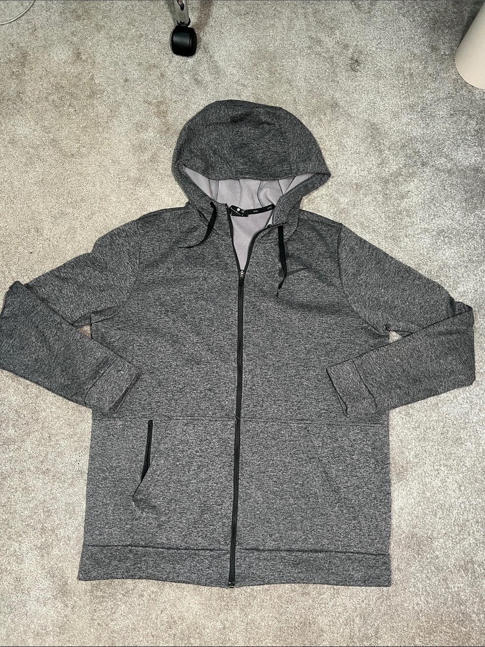 Nike Dri-Fit Hooded Jacket Grey size large